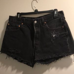 Black Denim Shorts
